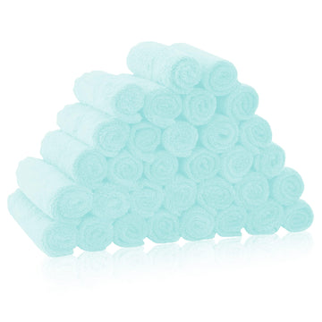 32 Pack Baby Washcloths - Coral Fleece - Absorbent And Soft Wash Clothes For Newborns, Infants And Toddlers Baby Boy And Girl -