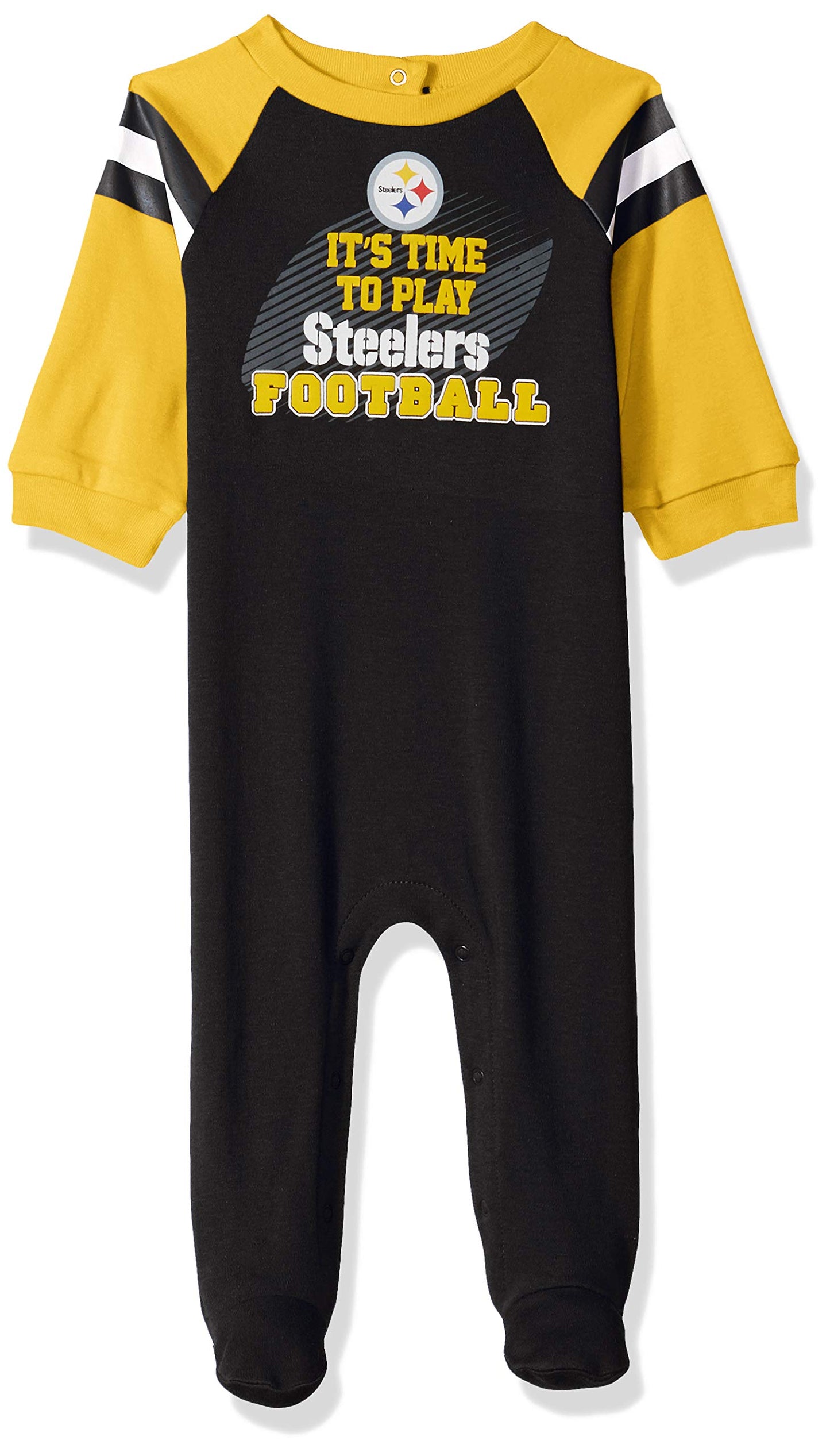 Nfl Pittsburgh Steelers Team Sleep And Play Footies, Blackyellow Pittsburgh Steelers, 3-6 Months (138731160Ste06M-001)