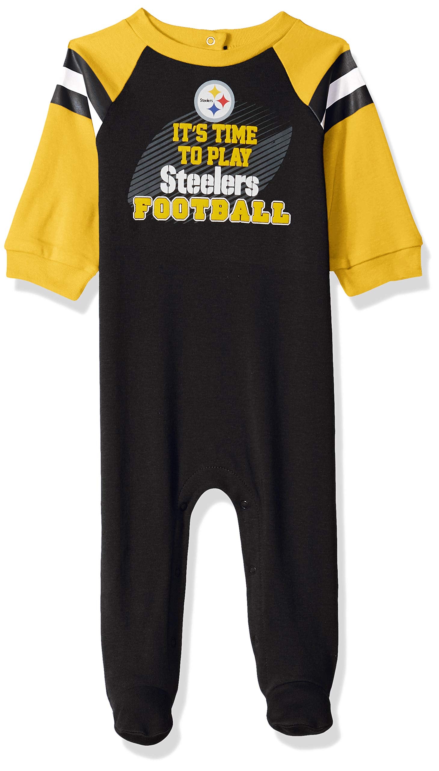 Nfl Pittsburgh Steelers Team Sleep And Play Footies, Blackyellow Pittsburgh Steelers, 3-6 Months (138731160Ste06M-001)