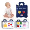 Jollybaby Baby Soft Busy Books -My Quiet Book, Travel Toy & Montessori Sensory Educational, 10 Preschool Learning Activities for