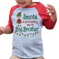 7 Ate 9 Apparel Kids Big Brother Christmas Raglan Shirt Red 18 Months