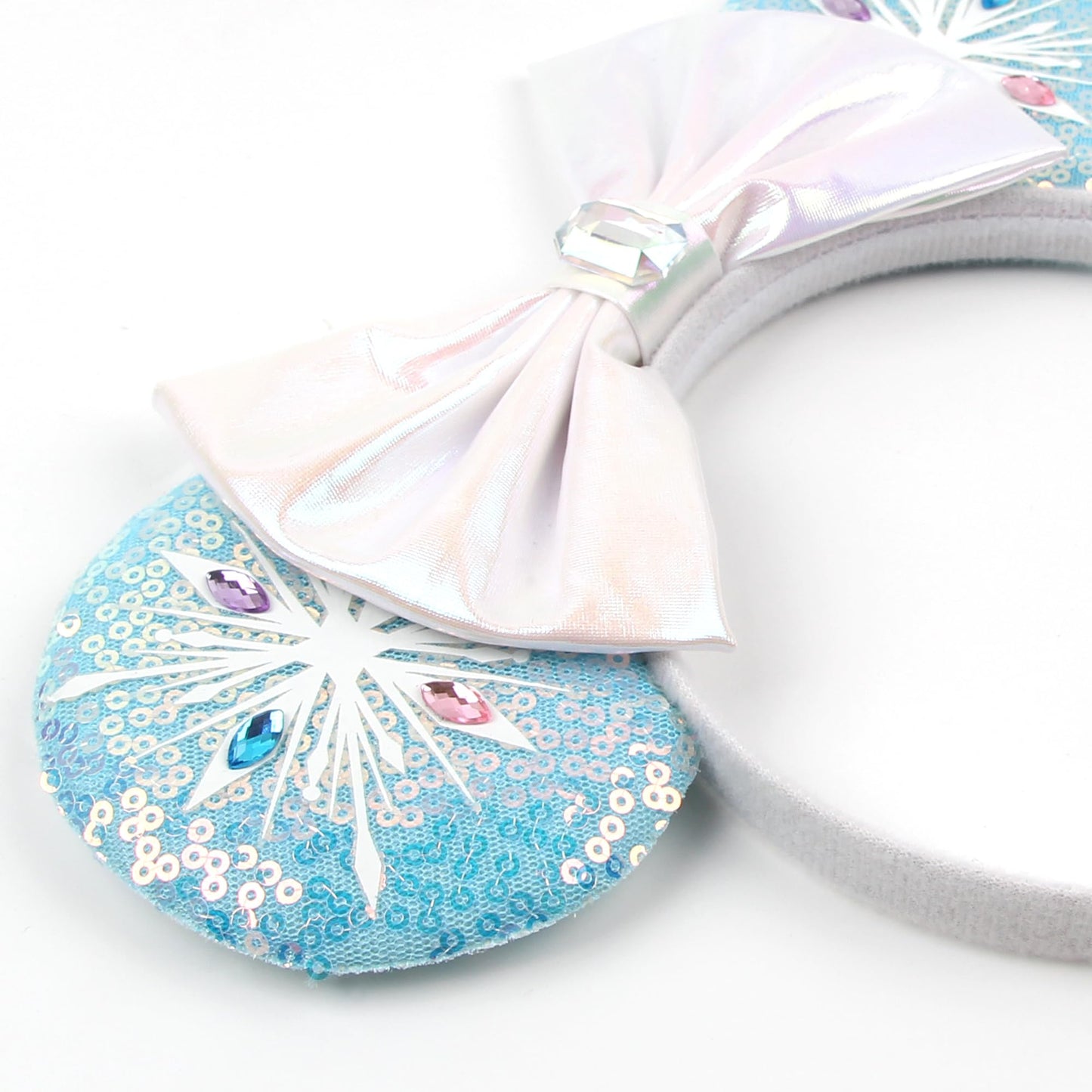 Snow Ears Princess Headband Mouse Ears Headband For Women Sparkle Sequins Mouse Hair Band With Big Ears Essencial Accessories Fo