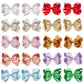 20Pcs Baby Girls Glitter Grosgrain Ribbon Hair Bows Clips 4.5Inch Hair Bows Alligator Hair Clips Hair Accessories For Girls Todd