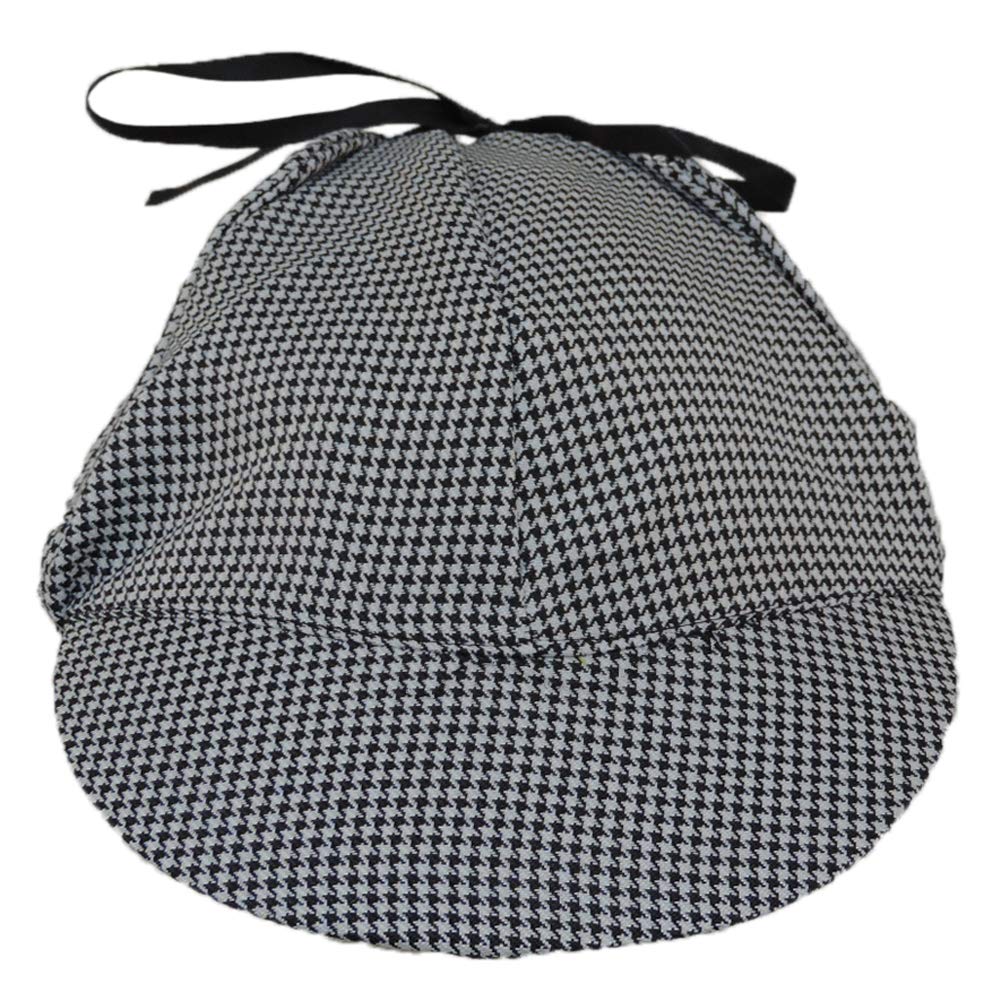 Novelty Giant Www.Noveltygiant.Com Classic Detective Houndstooth Deerstalker Costume Hat Black & White