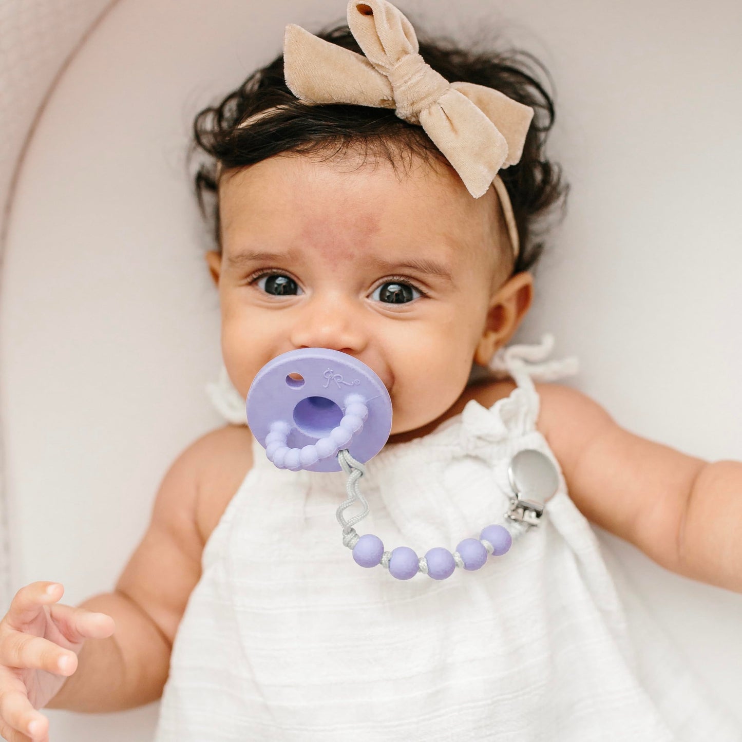 Ryan & Rose Cutie Pat All-In-One Pacifier And Teether Massaging Teething Ring And Hideaway Binky For Growing Babies (Bliss (3 Pa