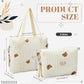 Paterr 2 Pcs Diaper Bag Tote For Women Multifunction Multisize Maternity Bag Quilted Cotton Cute Diaper Bag(Bear)