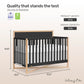 Dream On Me Owen 5-In-1 Convertible Crib In White Oak, Greenguard Gold & Jpma Certified Baby Crib, Converts From Crib To Toddler