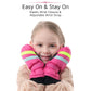 F Flammi Toddler Kids Snow Mittens With String Waterproof Ski Mittens Thinsulate Winter Gloves For Baby Girls Boys(Pink,2-4)