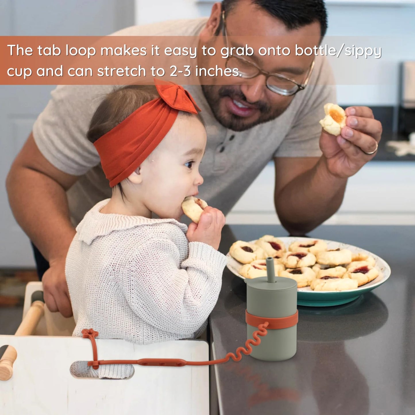 Toy Safety Straps, 3 Pack Silicone Sippy Cup Straps, Sippy Cup Leash For Baby, Keep Bottles And Sippy Cups Close At Hand And Off