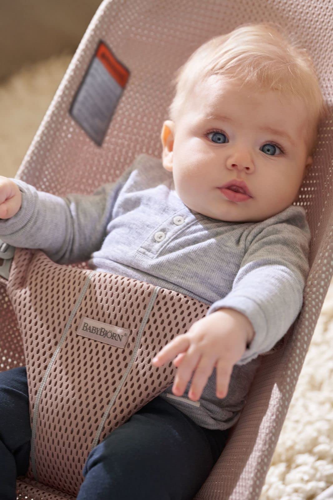 Babybjrn Bouncer Bliss, Mesh, Dusty Pink