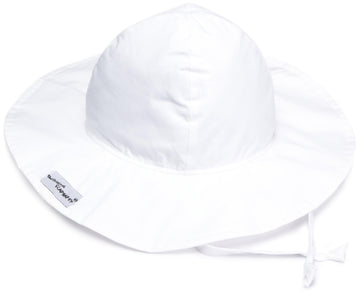 Flap Happy Floppy Hat, White Medium
