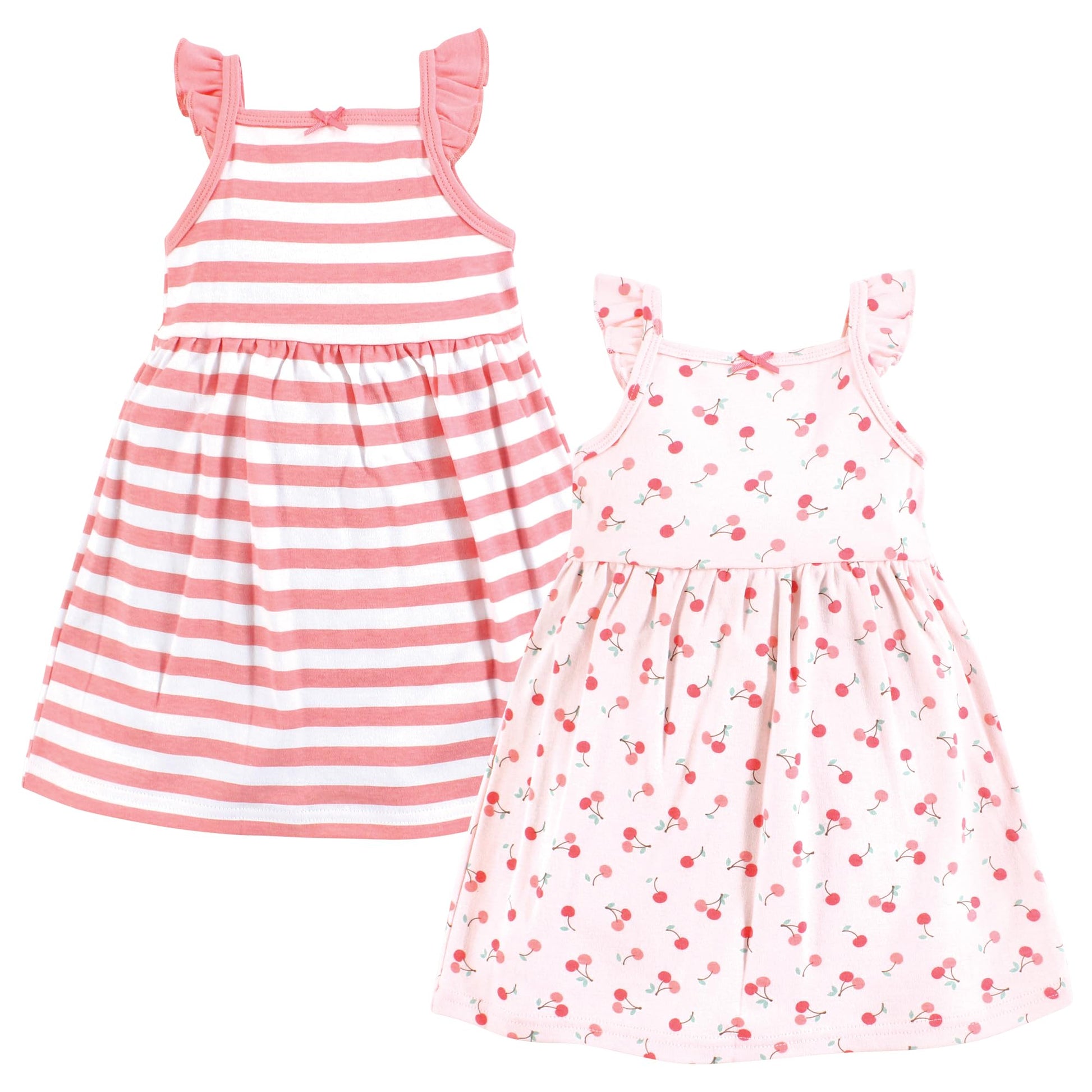 Hudson Baby Baby Girls Cotton Dresses, Cherry Sweet, 9-12 Months