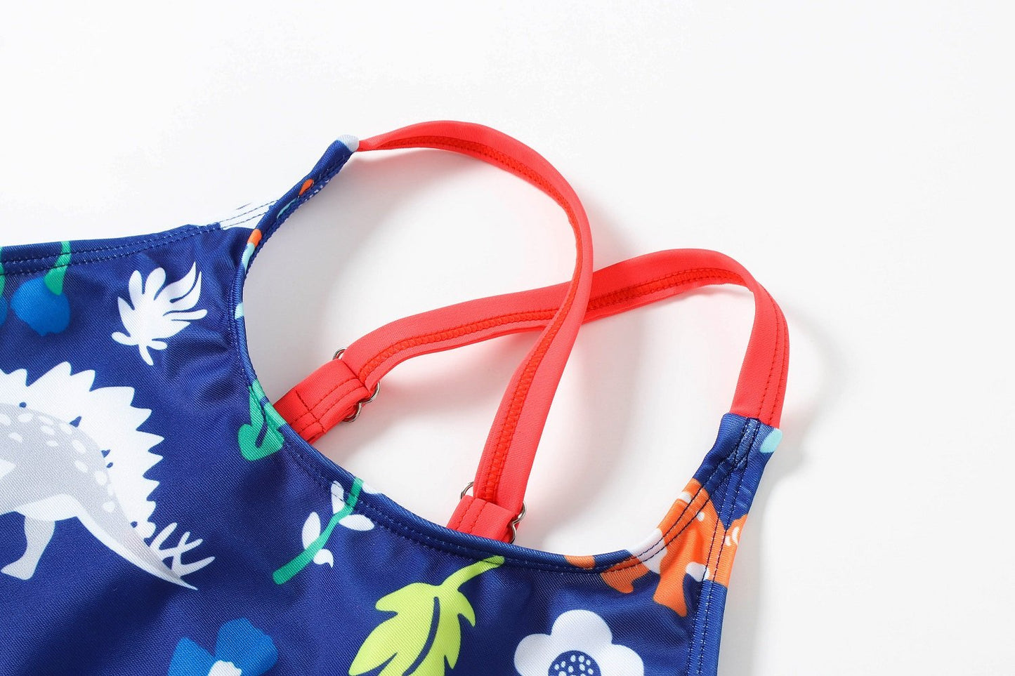 Hongshilian Little Girls Cartoon Beach Sport Swimwear One Piece Baby Swimsuit (Xs:3T, Dinosaur & Blue)