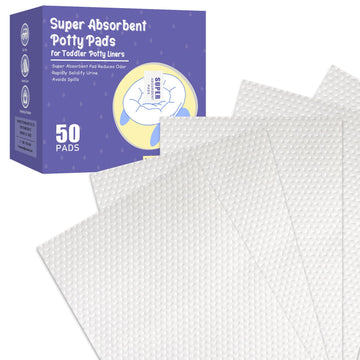 100 Packs Super Absorbent Potty Pads Disposable Potty Absorbent Pads Toilet Chair Liners for Training Toddlers for Camping Trave