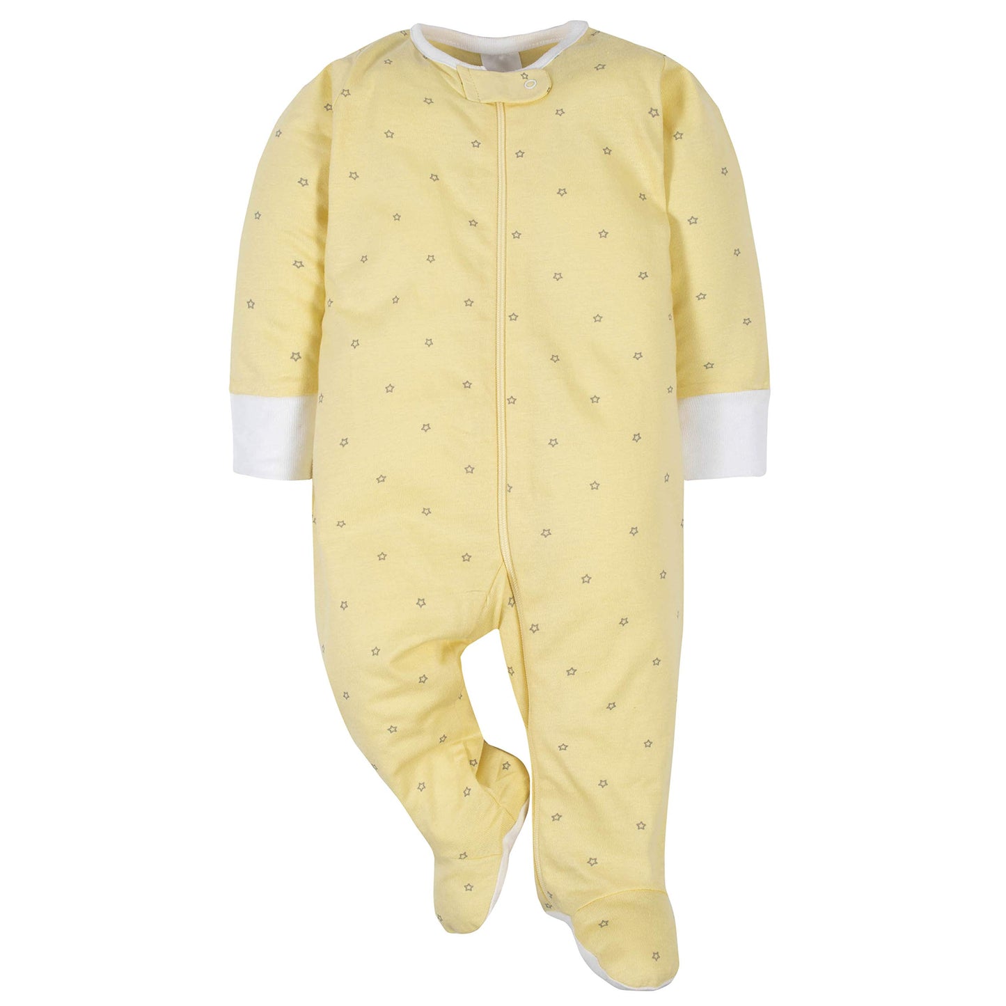 Gerber Unisex Baby 4 Pack Sleep 'N Play Footie Words Grey 0-3 Months