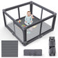 Foldable Baby Playpen with Mat, 50x50 Safety Play Yard for Babies & Toddlers - Indoor & Outdoor Use with Carry Bag - Collapsible