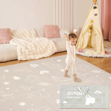 Joypony Baby Play Mat 79X 71 Inch, Extra Large Foldable Play Mats For Babies And Toddlers, Waterproof & Anti-Slip Portable Baby
