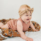 Jollybows 3Pcs Baby Nylon Headbands Hairbands Hair Bow Elastics For Baby Girls Newborn Infant Toddlers Kids (6-Khaki+Mustard+Leo