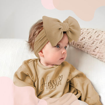 Yanjie Baby Girl Headbands Nylon Hair Bows Newborn Handmade Hairbands With Bows Head Wraps For Newborn Infant Baby Toddler Girls