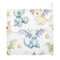 Bulletgxll Cute Little Dragons Baby Washcloths, Soft and Absorbent Wash Cloths, Baby Bath Towel, Face Towel for Newborns, Infant