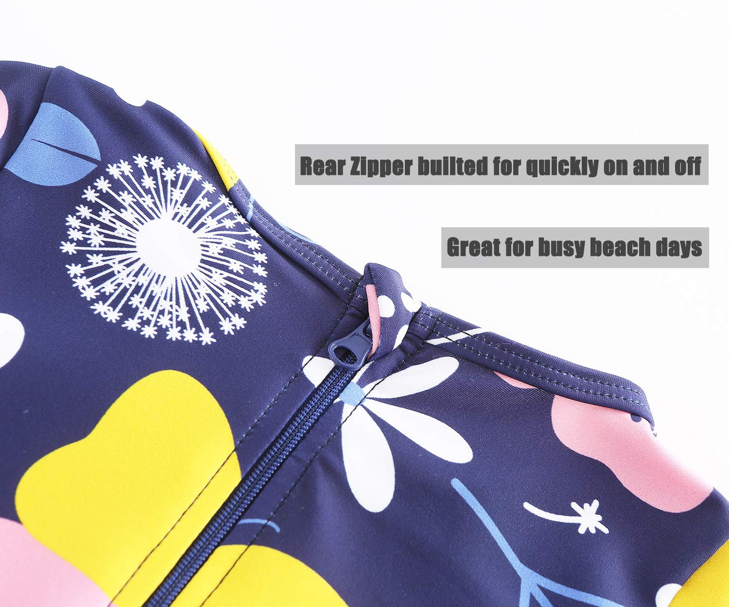 Baby Girls One Piece Swimsuits Long Sleeve Bathing Suits Upf 50+/Sun Protection Rash Guard Shirts 18-24 Month