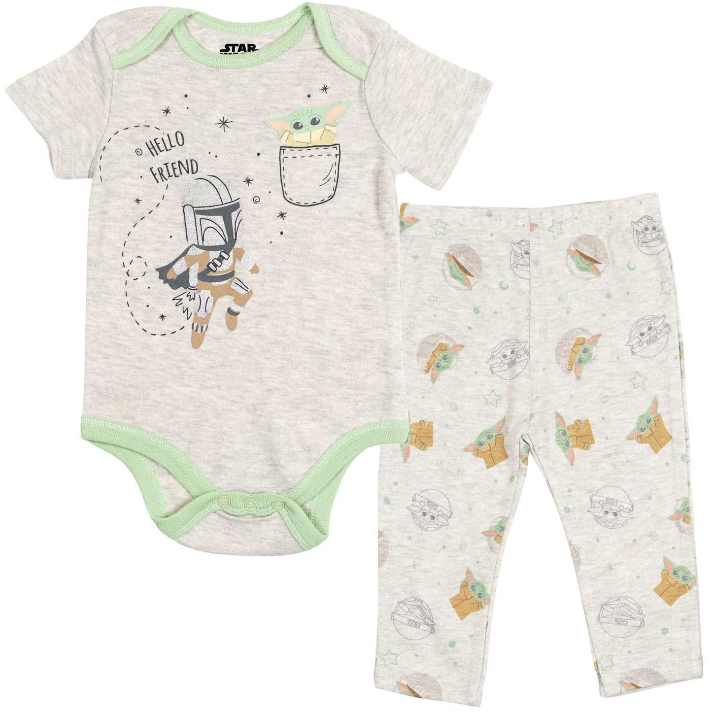 Star Wars The Mandalorian Baby Yoda Baby Boys 8 Piece Layette Set 12 Months