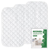 Diaper Changing Pad Liner Non-Slip, Waterproof Terry Mat, Quilted Absorbent Bassinet Liners Washable, 3 Pack 13'X 26' Reusable