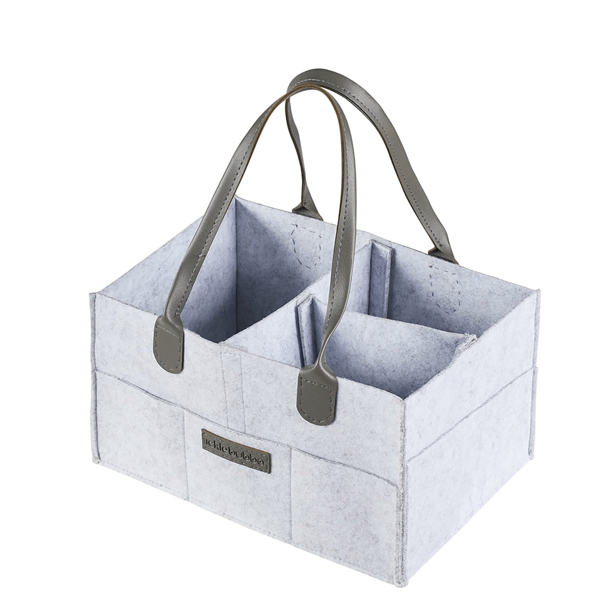 Ickle Bubba Portable Felt Storage Caddy  Organiser for Baby Essentials with Multiple Compartments, Easy to Assemble and Carry, 