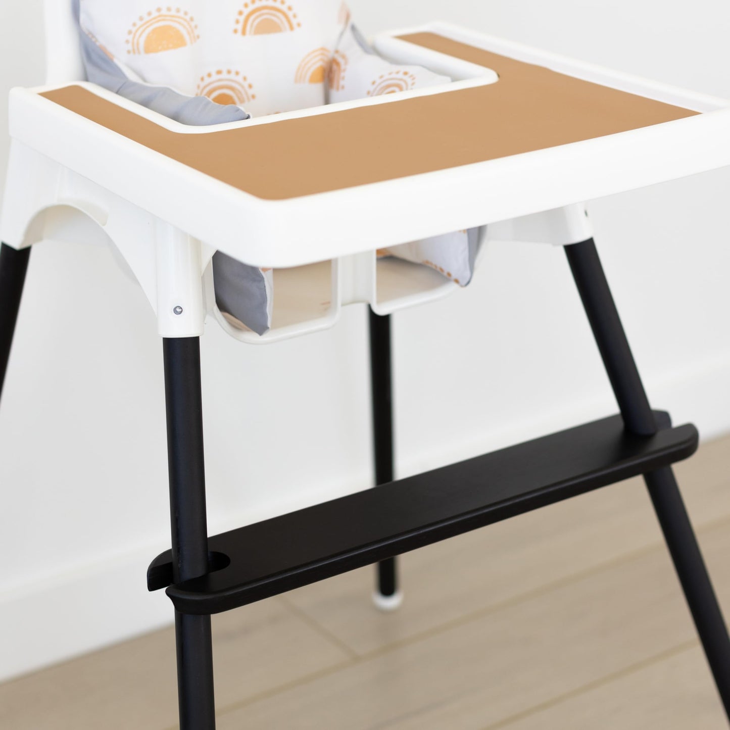 Yeah Baby Goods Adjustable Ikea High Chair Footrest (Black) - Attachable Ikea Antilop Highchair Footrest For Safer Mealtimes