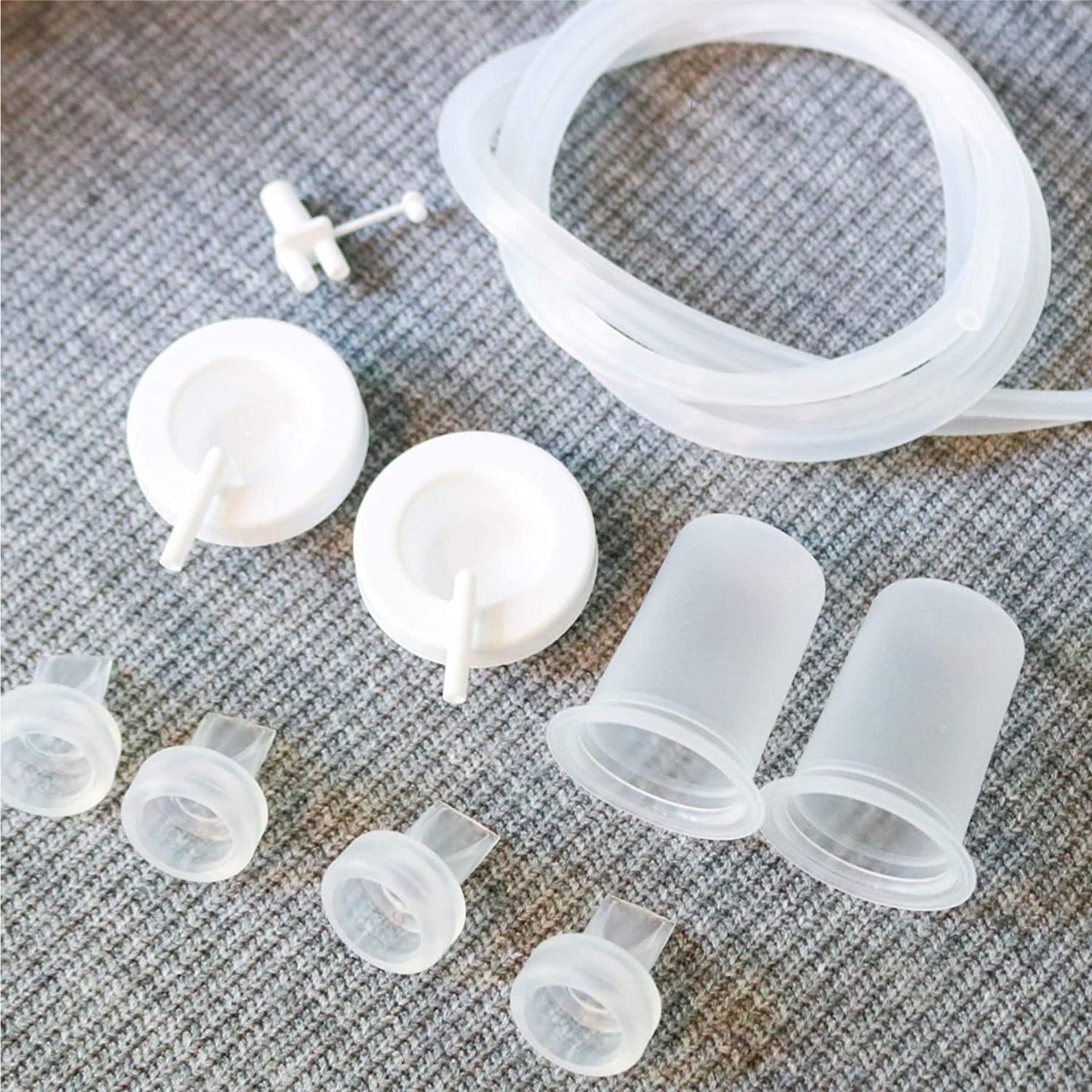 Ameda Hygienikit Spare Parts Kit For Breast Pump | 4 Valves, 2 Silicone Tubing, 2 Silicone Diaphragms, 2 Adapter Caps, 1 Tubing