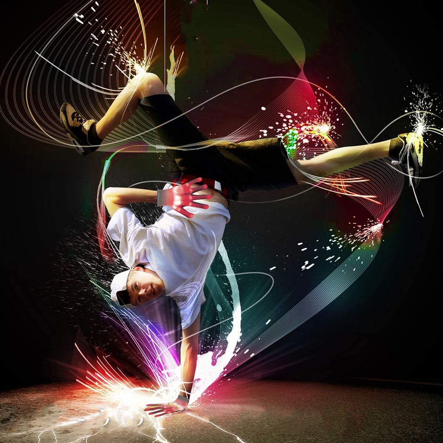 Vicsport Cool Toys Led Gloves 12 Color Changeable Lights Halloween Costumes Light Up Gloves Cool Fun Gifts Stocking Stuffers For