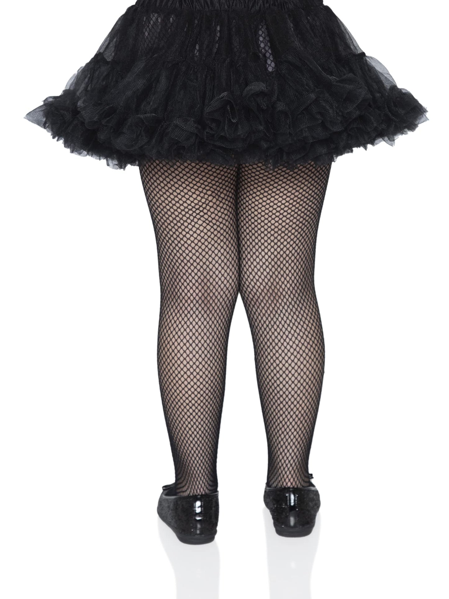 Leg Avenue Girls' Fishnet Tights, Black, Large