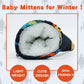 Bavst Toddler Waterproof Mittens Fleece Lined Baby Boys Girls Winter Warm Glove Kids Snow Infant Ski Mitten For 3M-5T (Navy Oran