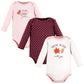 Hudson Baby Unisex Baby Cotton Long-Sleeve Bodysuits, Fall, 9-12 Months