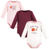 Hudson Baby Unisex Baby Cotton Long-Sleeve Bodysuits, Fall, 9-12 Months