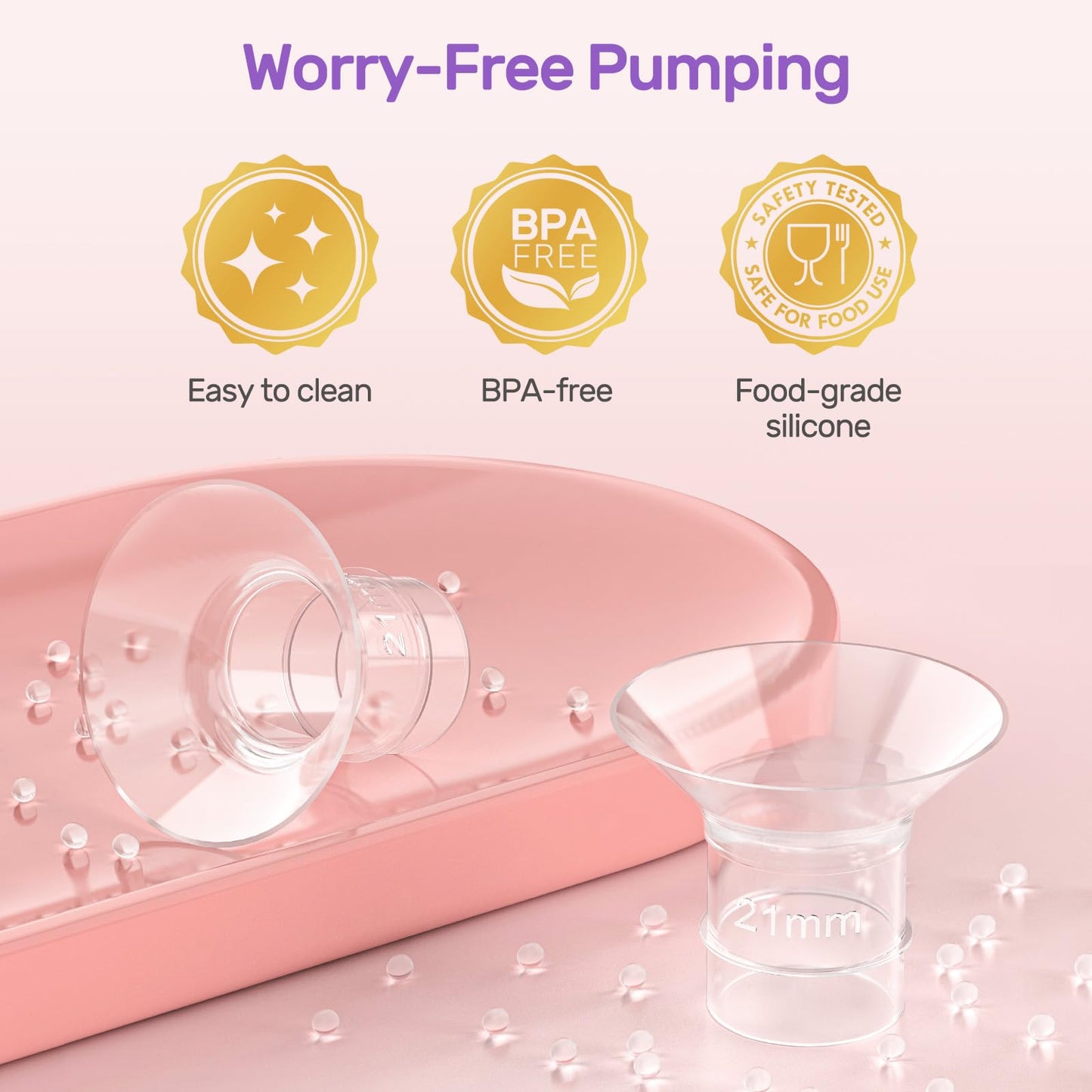 Nuliie 10Pcs 21Mm Flange Inserts Compatible With Spectra/Momcozy/Tsrete/Elvie/Bellababywillow/Nuliie Breast Pumps 24Mm Flanges/S