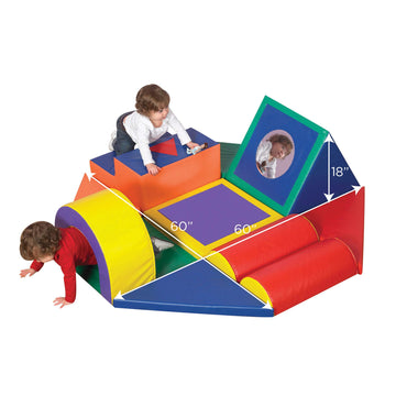 Children'S Factory Shape & Play Kids Obstacle Course, Baby And Toddler Indoor Play Set, Soft Play Climber