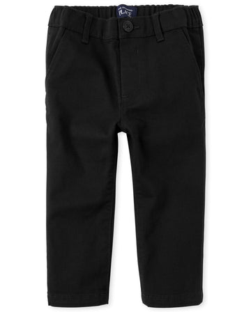 The Children'S Place Baby Boys' And Toddler Stretch Chino Pants, Black Single, 12-18 Months
