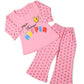 Chiclift KUSHILIFESTYLE GirlsPink Cotton Pajama Set  Soft & Stylish Nightwear with Inspirational Print (78) Years