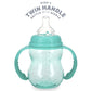 Nuby 3 in 1 Baby Bottle to Training Sippy Cup - 8 Oz Toddler Cups Spill Proof with Soft Spout, Nipple & Removable Grip Handles -