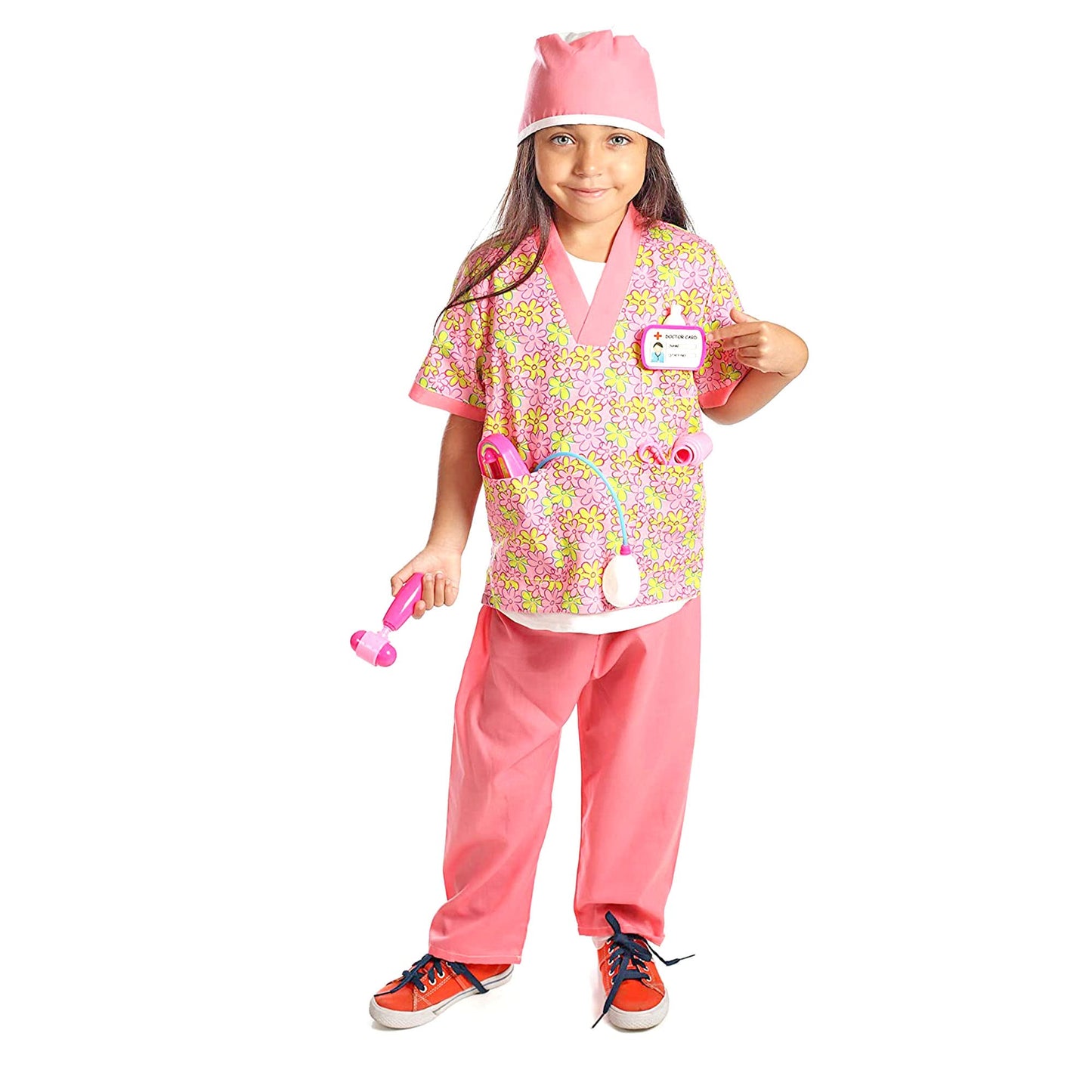Nurse Costume For Kids And Toddler, Pretend Play Scrubs Dress Up Set With Accessories, Doctor Role Play Outfit For Boys And Girl
