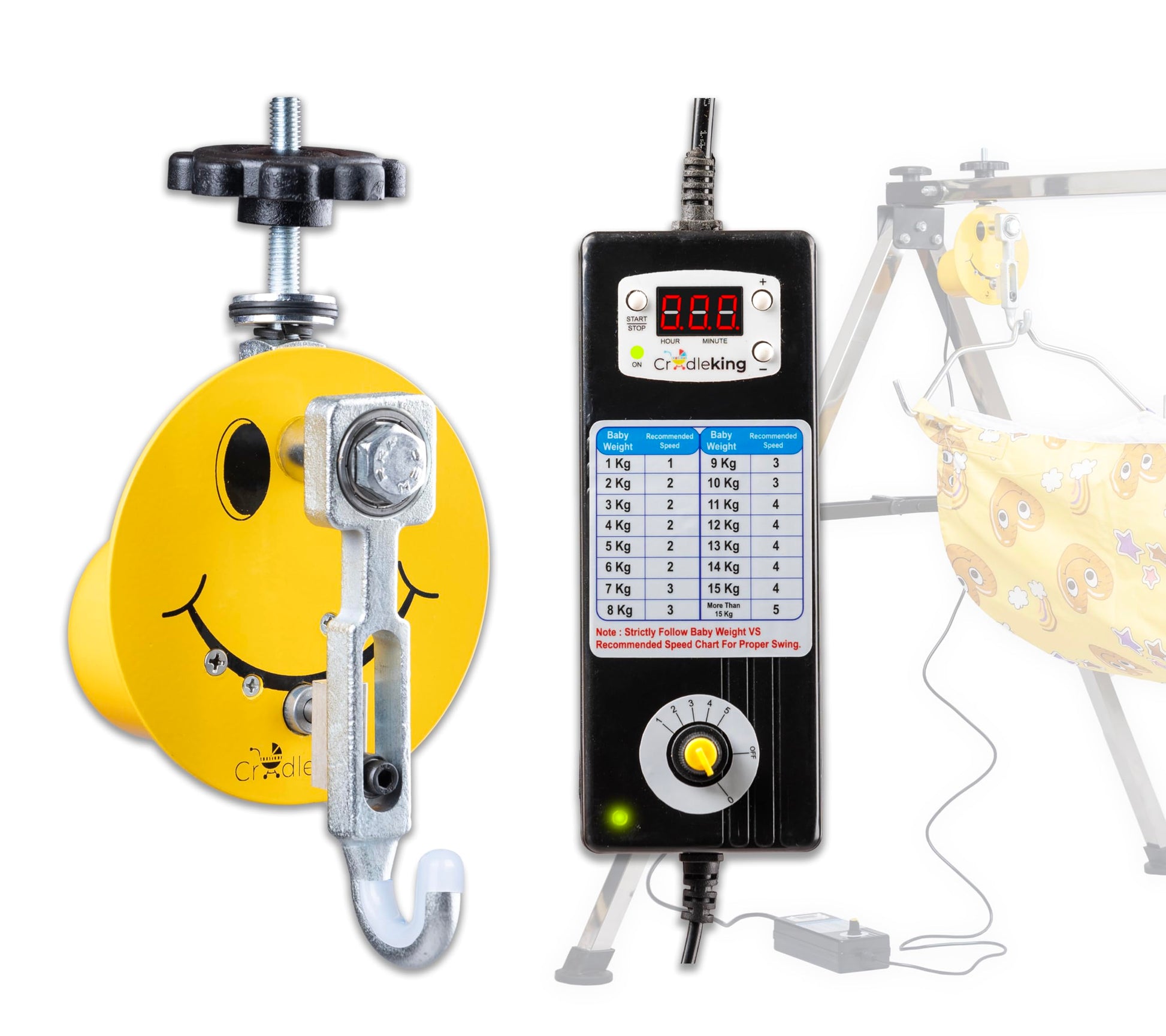 Cradleking Automatic Cradle Swing Motor Kit For Baby 0 To 3 Years (Automatic Swing Motor Machine Kit Only | Staineless Steel Cra