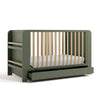 Graco Read-with-Me 4-in-1 Convertible Crib with Drawer (Olive with Driftwood) - GREENGUARD Gold Certified Converts to Toddler Be