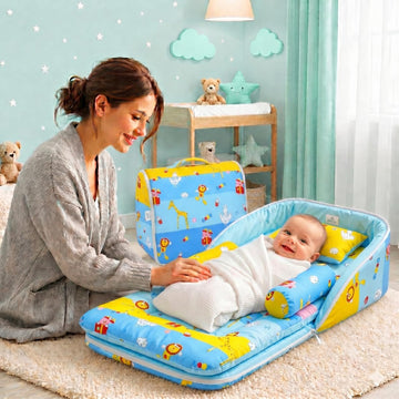 Infantbond Baby Nest Lite Portable Bed, Travel Friendly Infant Bedding Set, Baby Sleeping Nest Sleeping Bag for Kids Portable Ba