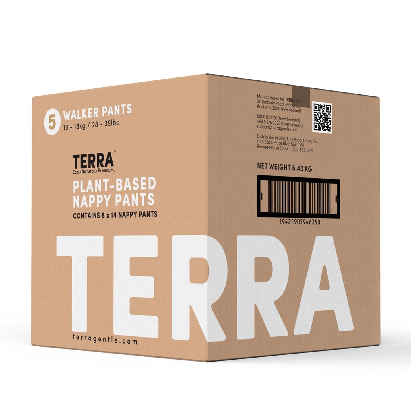 Terra Size 5 Training Pants- 85% Plant Based Pull-Up Style Diapers, Ultra-Soft & Chemical-Free for Sensitive Skin, Superior Abso