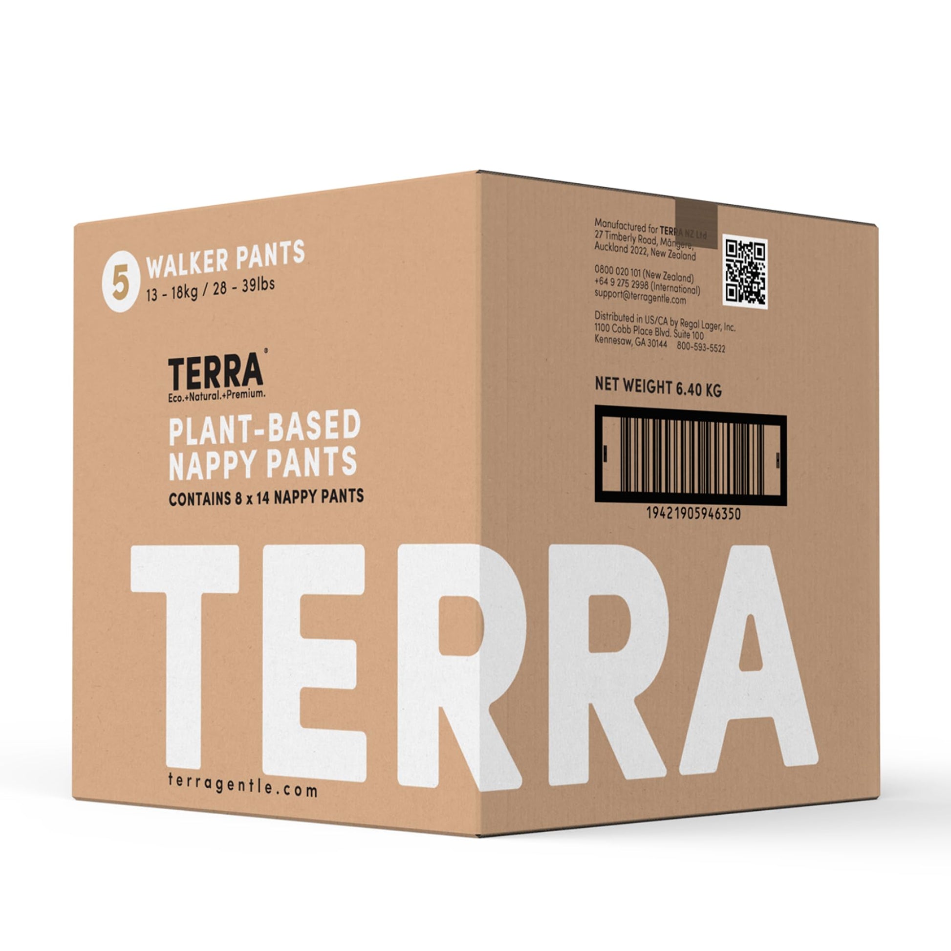 Terra Size 5 Training Pants- 85% Plant Based Pull-Up Style Diapers, Ultra-Soft & Chemical-Free for Sensitive Skin, Superior Abso