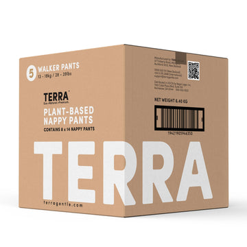 Terra Size 5 Training Pants- 85% Plant Based Pull-Up Style Diapers, Ultra-Soft & Chemical-Free for Sensitive Skin, Superior Abso