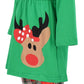 Unique Baby Girls 3 Piece Christmas Reindeer Legging Set Outfit (4 Years, Green)