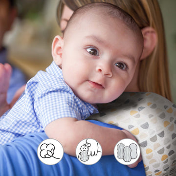 Boppy 100% Cotton Muslin Burp Cloth, Gray Gold Truffles, Coordinating Design, Pack Of 3, Soft And Absorbent Burp Cloths With A C