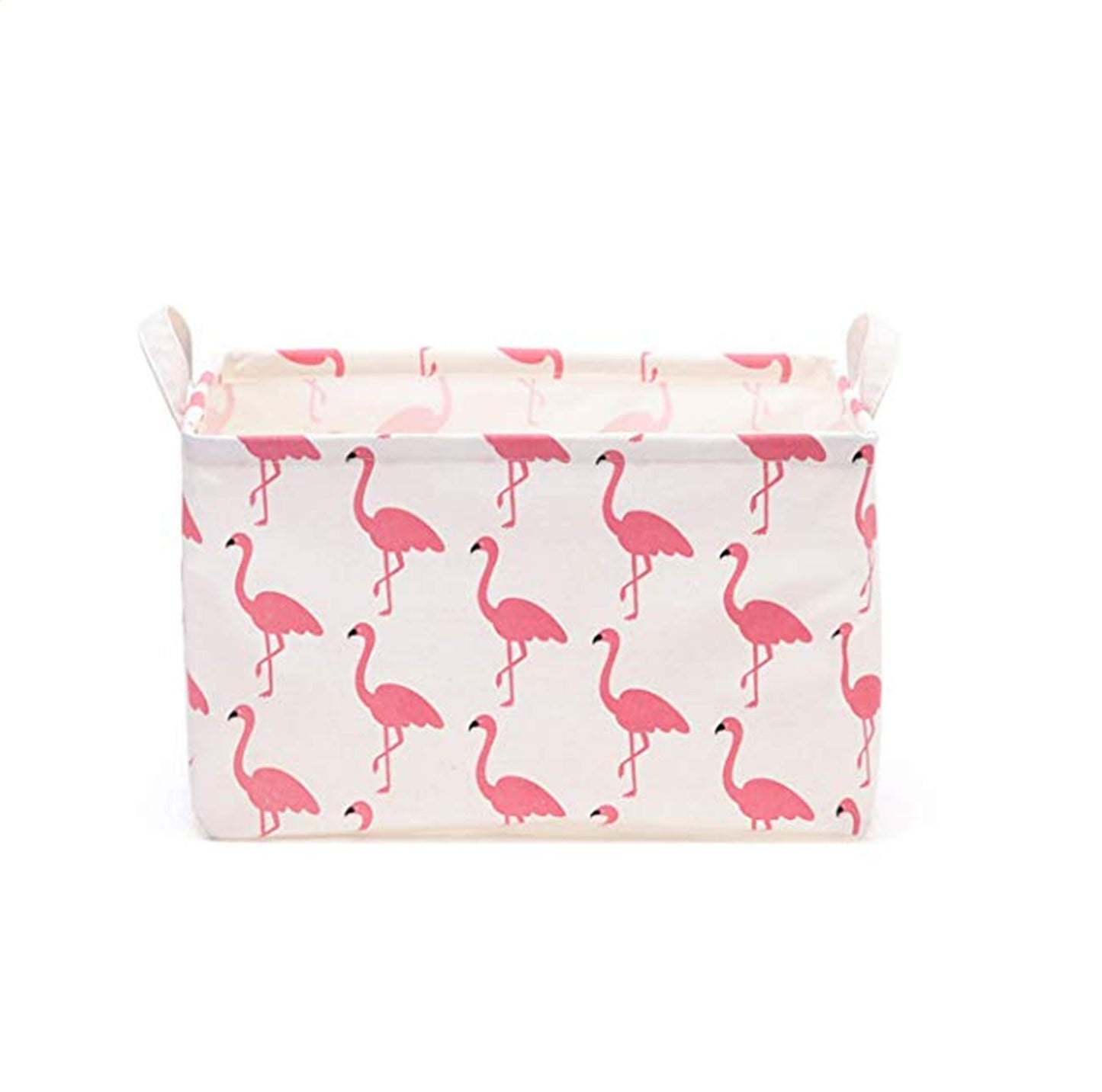 Flamingo Rectangular Storage Basket, Collapsible Storage Basket, Waterproof Coated Storage Box With Handle. Used To Organize Chi